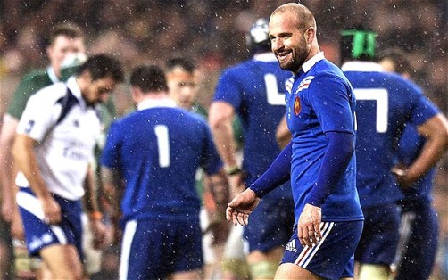 Relief | French fly half Frédéric Michalak smiles as France end their losing streak, despite his kicking difficulties. (Image | The Telegraph)